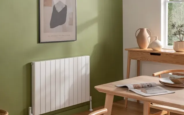 White modern radiator