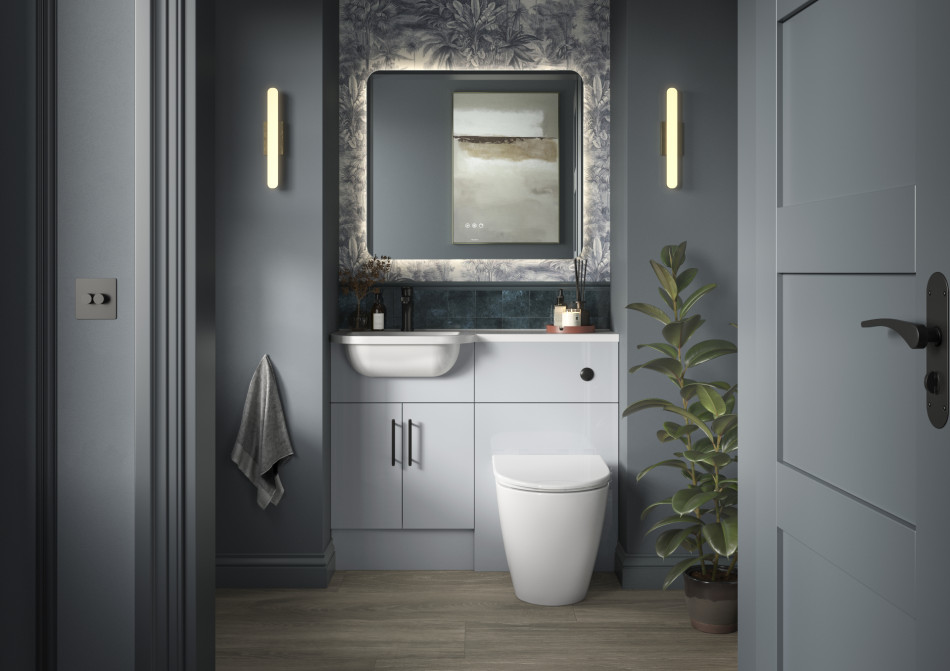 Aston Glossy Grey Bathroom