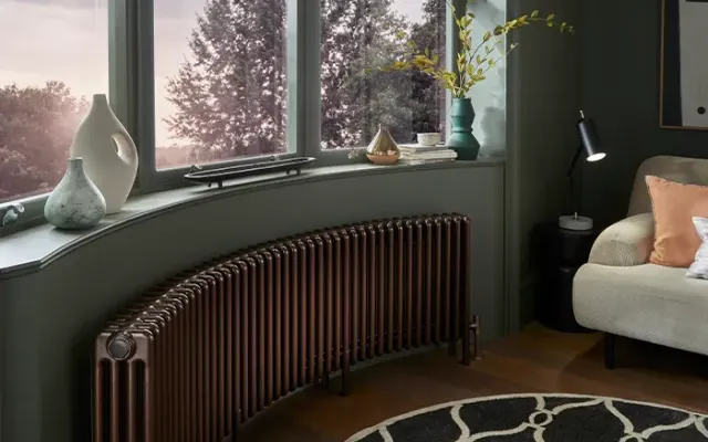 Bronze curved radiator