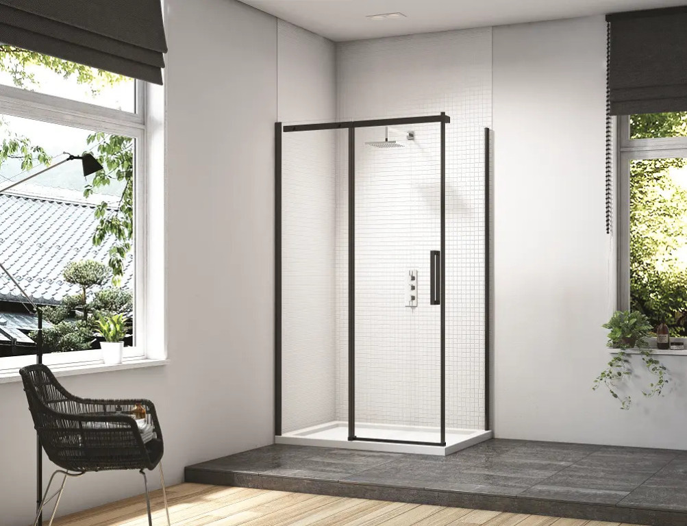 Ionic-Essence-Frameless-Sliding-Door-Black-Side-Panel